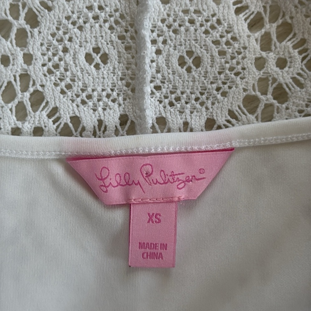 Lilli Pulitzer "Topanga" Lace White Tunic/Dress Size XS - Picture 5 of 14